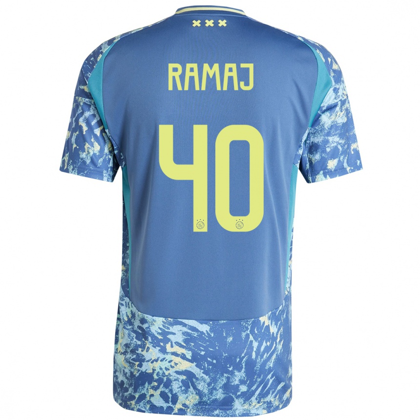 Niño Fútbol Camiseta Diant Ramaj #40 Gris Azul Amarillo 2ª Equipación 2024/25 Argentina