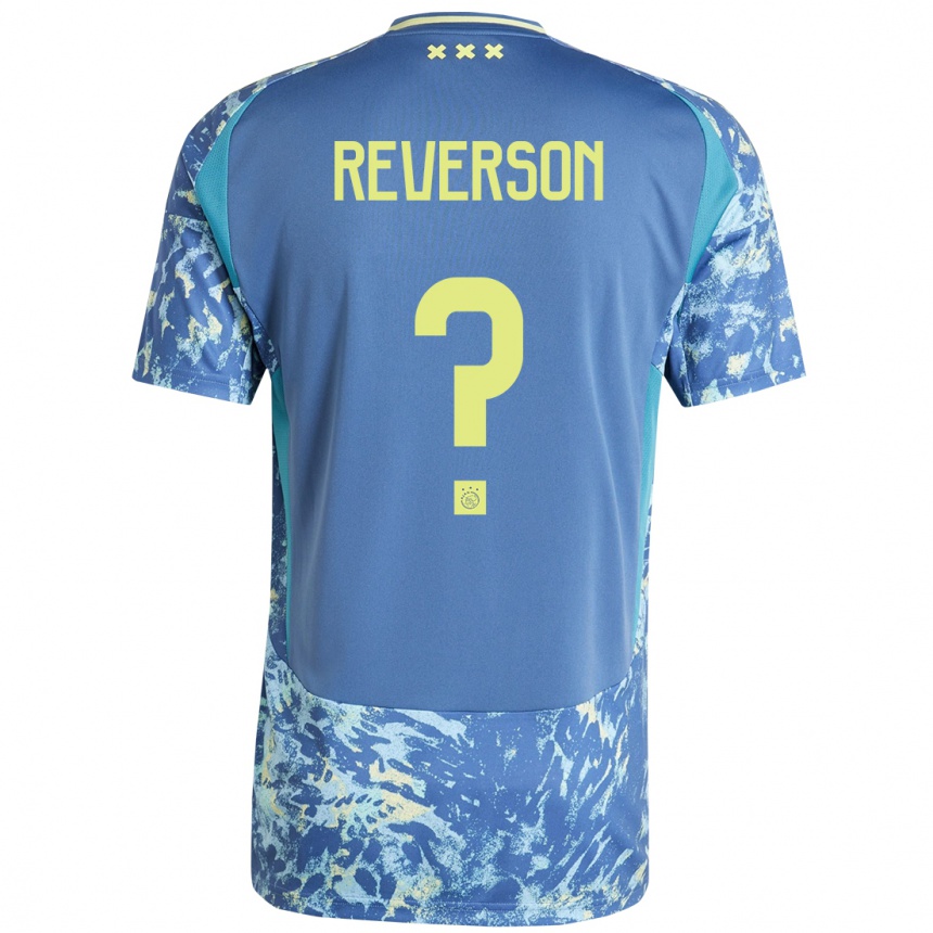 Niño Fútbol Camiseta Paul Reverson #0 Gris Azul Amarillo 2ª Equipación 2024/25 Argentina