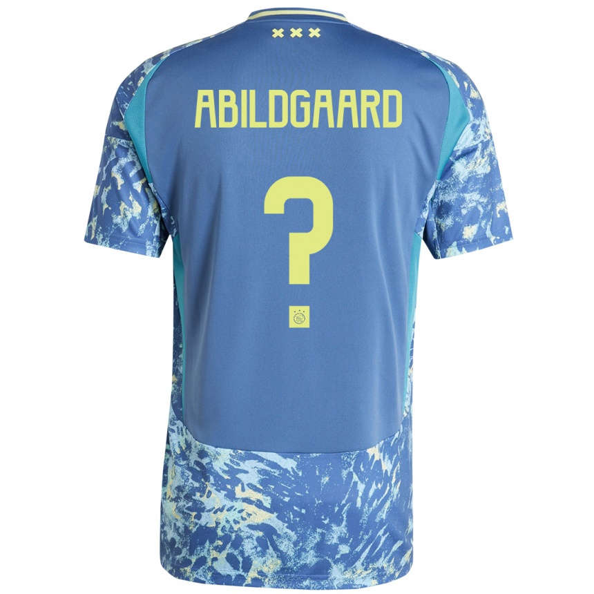 Niño Fútbol Camiseta Lasse Abildgaard #0 Gris Azul Amarillo 2ª Equipación 2024/25 Argentina