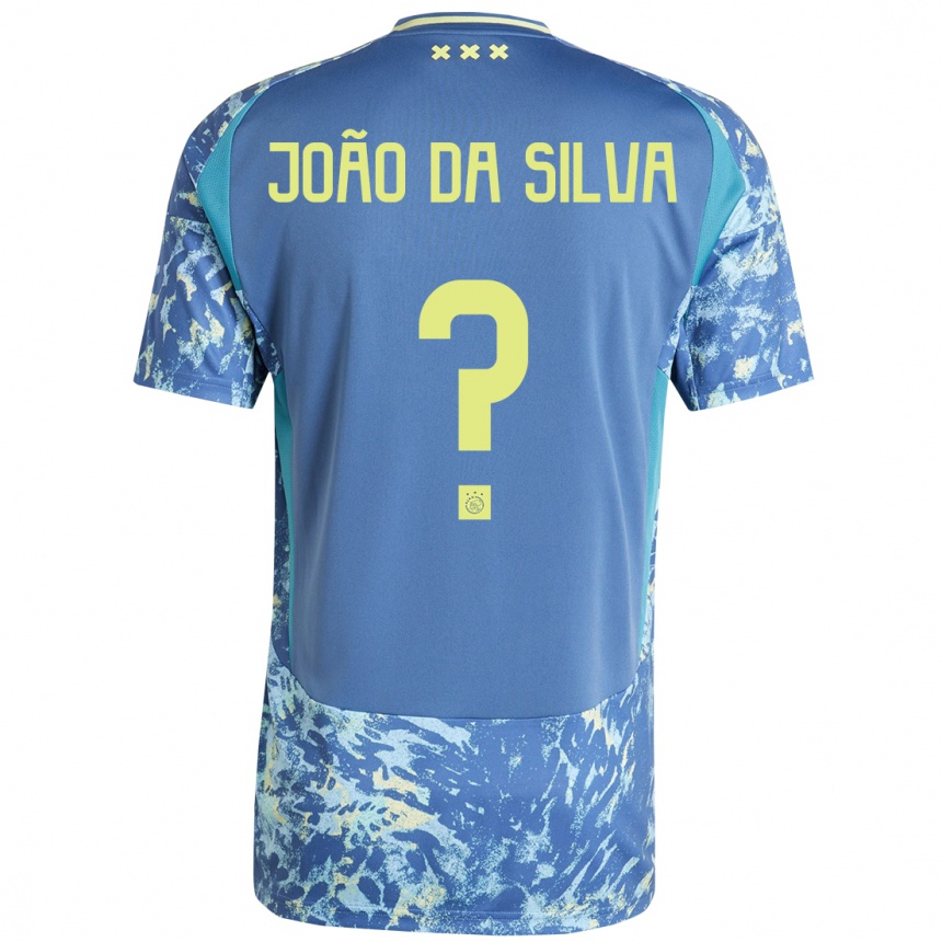 Niño Fútbol Camiseta Miguel João Da Silva #0 Gris Azul Amarillo 2ª Equipación 2024/25 Argentina