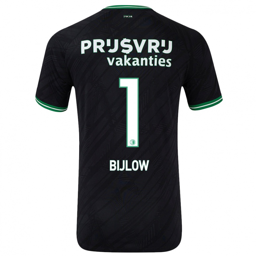 Niño Fútbol Camiseta Justin Bijlow #1 Negro Verde 2ª Equipación 2024/25 Argentina