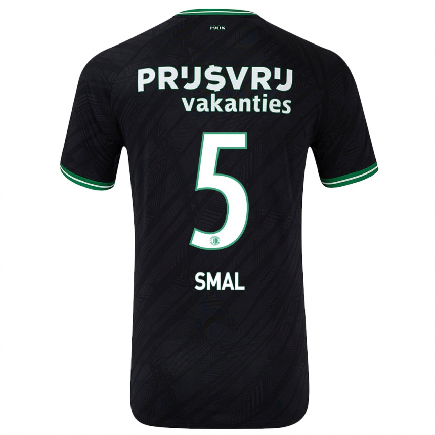 Niño Fútbol Camiseta Gijs Smal #5 Negro Verde 2ª Equipación 2024/25 Argentina