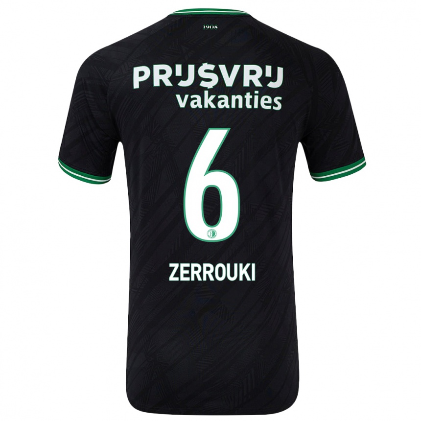 Niño Fútbol Camiseta Ramiz Zerrouki #6 Negro Verde 2ª Equipación 2024/25 Argentina