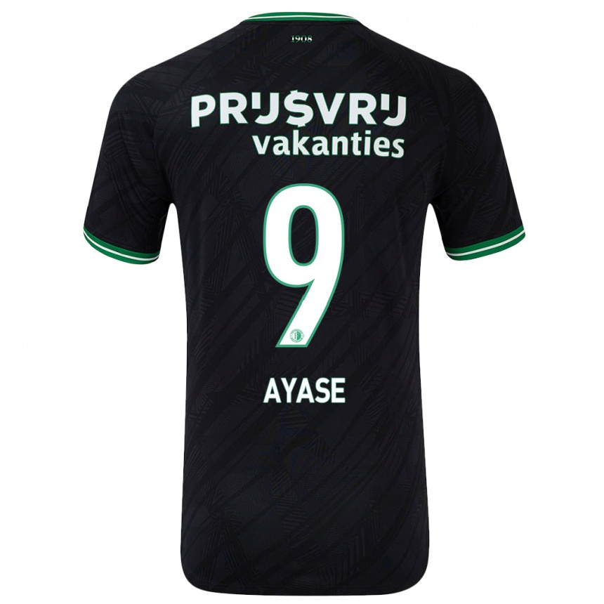 Niño Fútbol Camiseta Ayase Ueda #9 Negro Verde 2ª Equipación 2024/25 Argentina