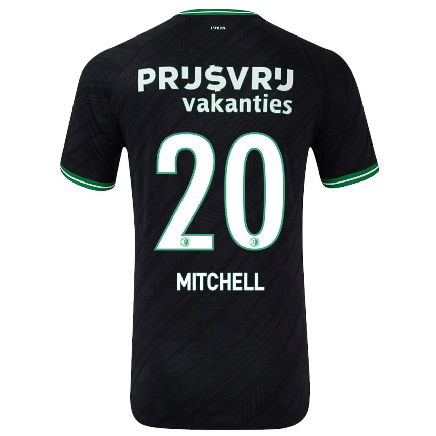 Niño Fútbol Camiseta Jeyland Mitchell #20 Negro Verde 2ª Equipación 2024/25 Argentina