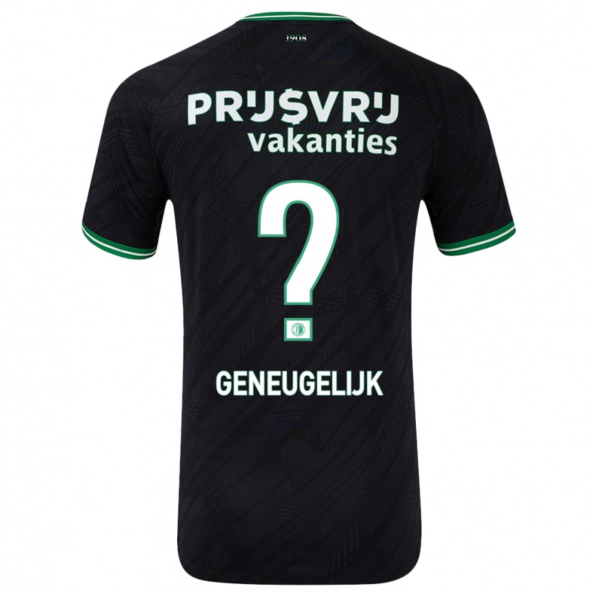 Niño Fútbol Camiseta Ivar Geneugelijk #0 Negro Verde 2ª Equipación 2024/25 Argentina