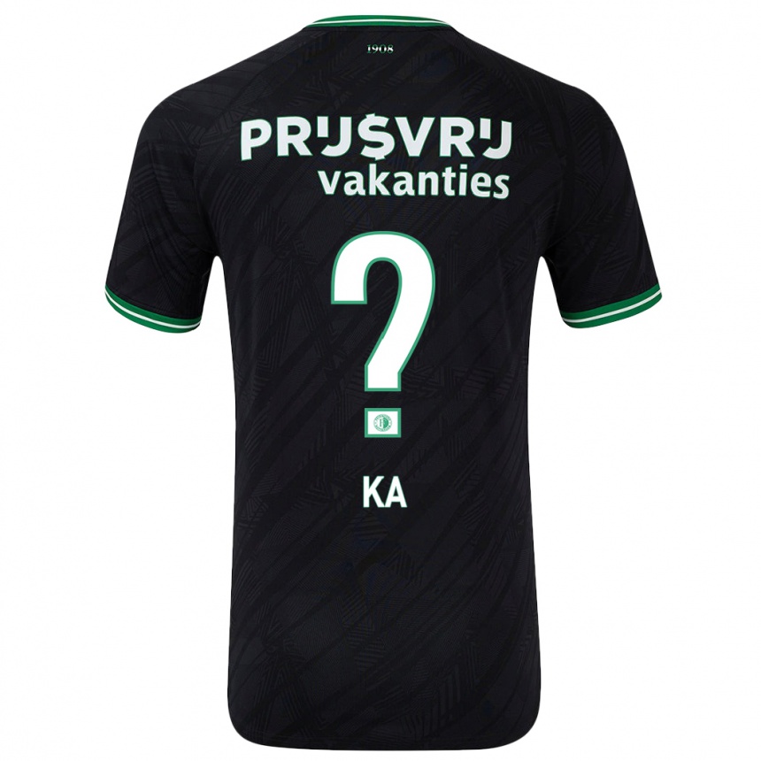 Niño Fútbol Camiseta Ismail Ka #0 Negro Verde 2ª Equipación 2024/25 Argentina