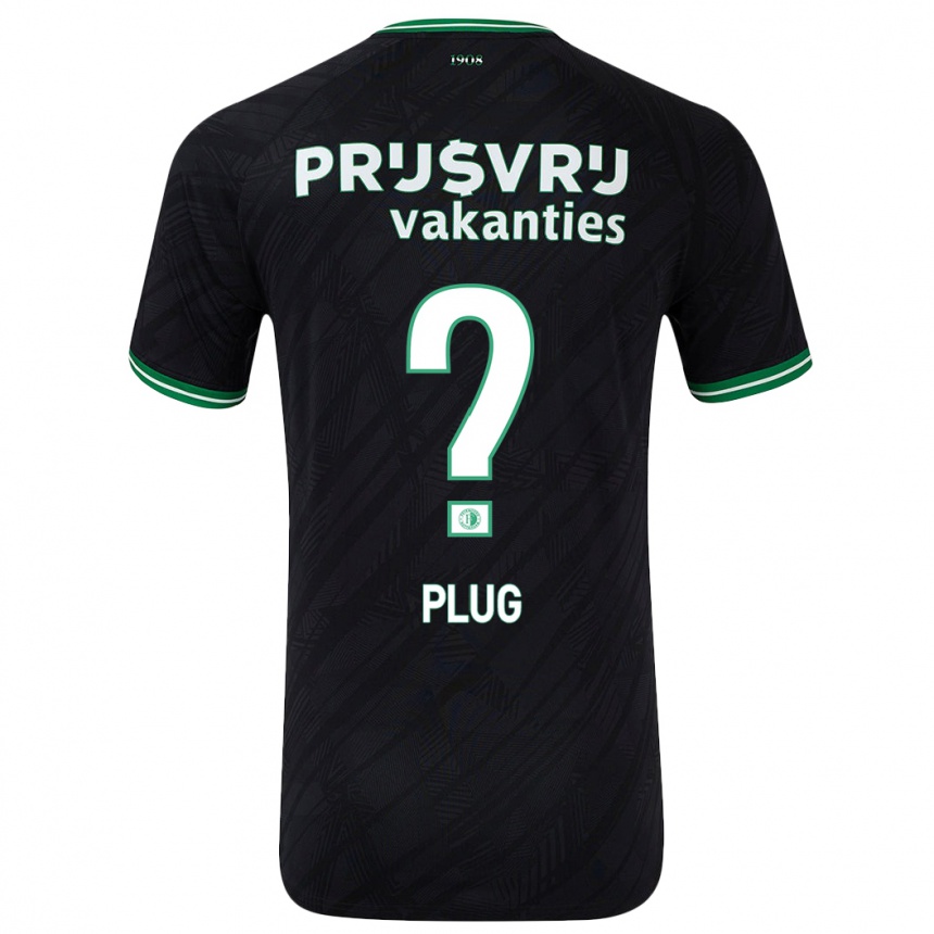 Niño Fútbol Camiseta Jan Plug #0 Negro Verde 2ª Equipación 2024/25 Argentina