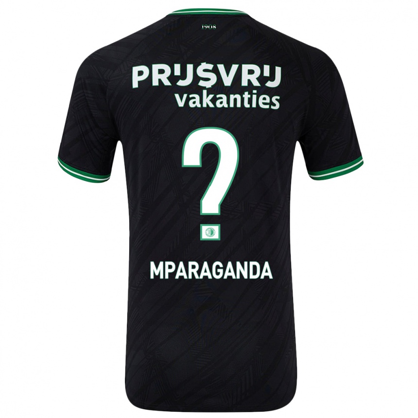 Niño Fútbol Camiseta Matthew Mparaganda #0 Negro Verde 2ª Equipación 2024/25 Argentina