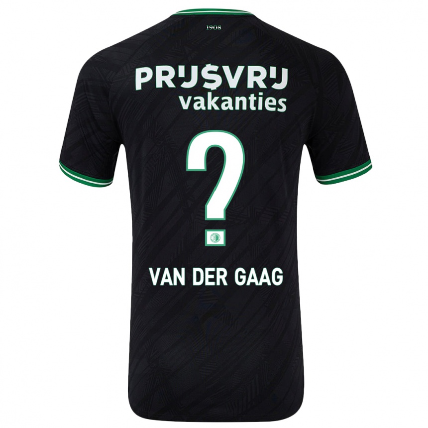 Niño Fútbol Camiseta Bo Van Der Gaag #0 Negro Verde 2ª Equipación 2024/25 Argentina