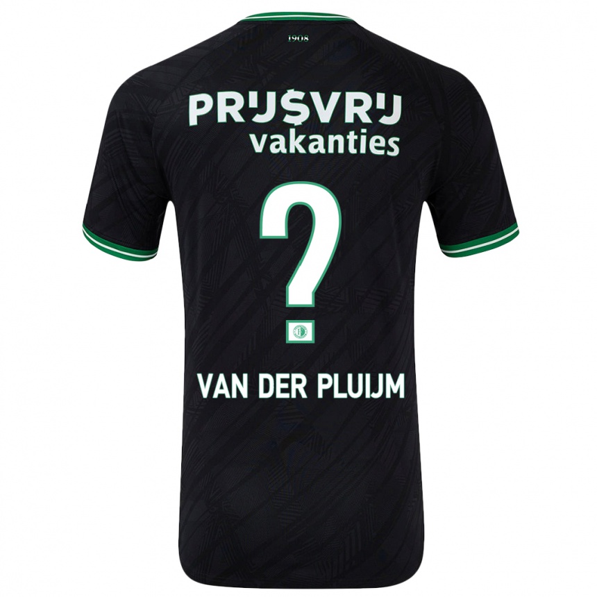 Niño Fútbol Camiseta Marvin Van Der Pluijm #0 Negro Verde 2ª Equipación 2024/25 Argentina