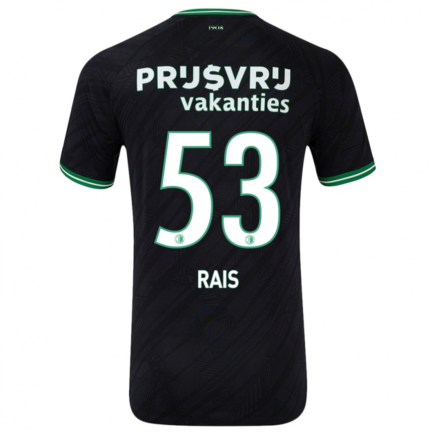 Niño Fútbol Camiseta Amir Rais #53 Negro Verde 2ª Equipación 2024/25 Argentina