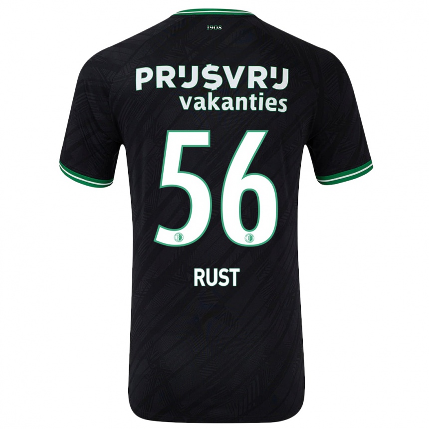 Niño Fútbol Camiseta Fabiano Rust #56 Negro Verde 2ª Equipación 2024/25 Argentina