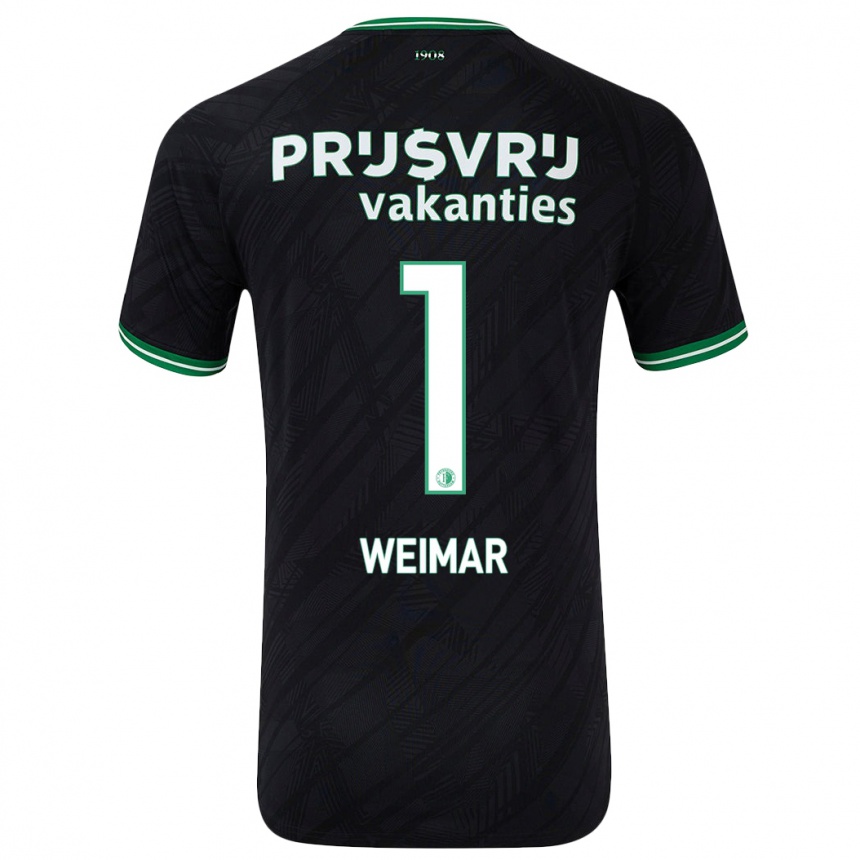 Niño Fútbol Camiseta Jacintha Weimar #1 Negro Verde 2ª Equipación 2024/25 Argentina