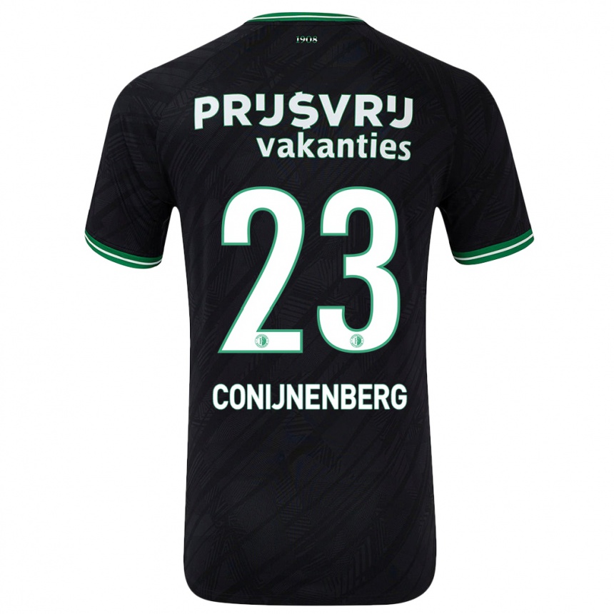 Niño Fútbol Camiseta Jada Conijnenberg #23 Negro Verde 2ª Equipación 2024/25 Argentina