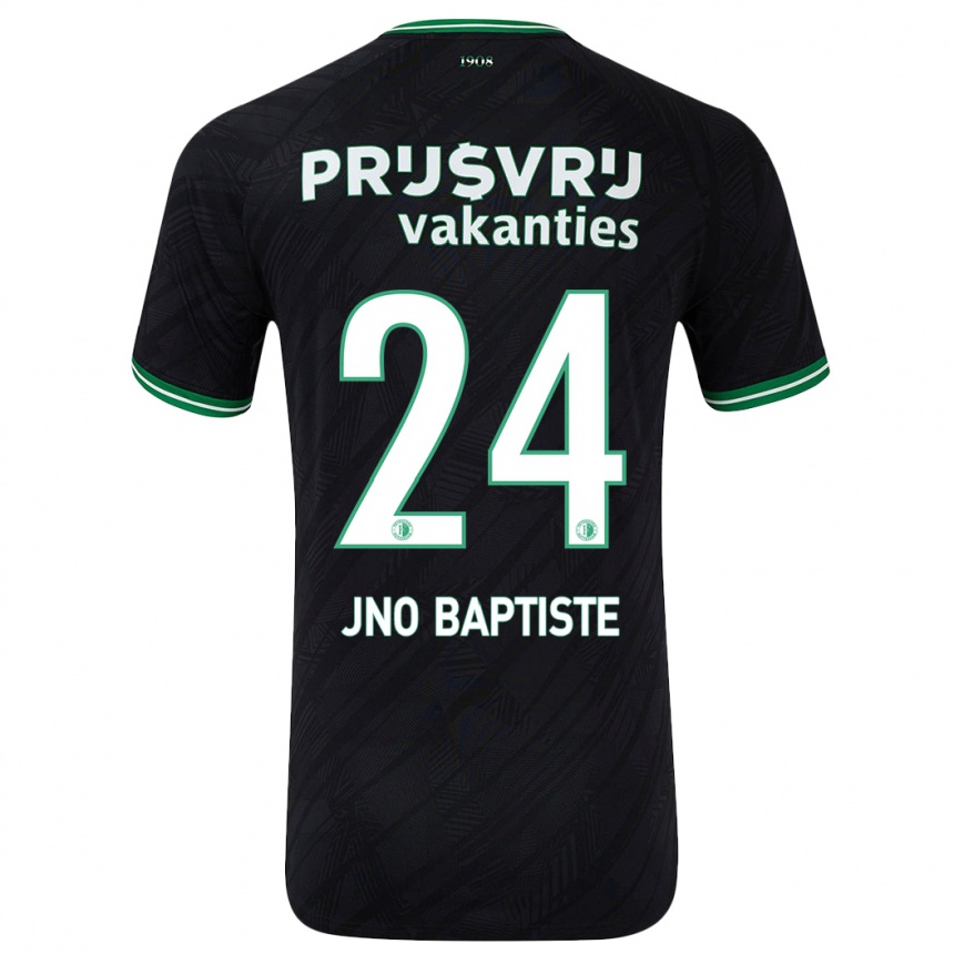 Niño Fútbol Camiseta Bridget Jno Baptiste #24 Negro Verde 2ª Equipación 2024/25 Argentina