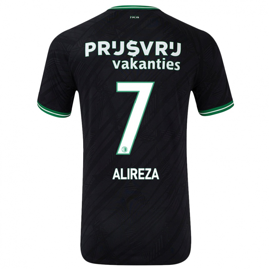 Niño Fútbol Camiseta Alireza Jahanbakhsh #7 Negro Verde 2ª Equipación 2024/25 Argentina