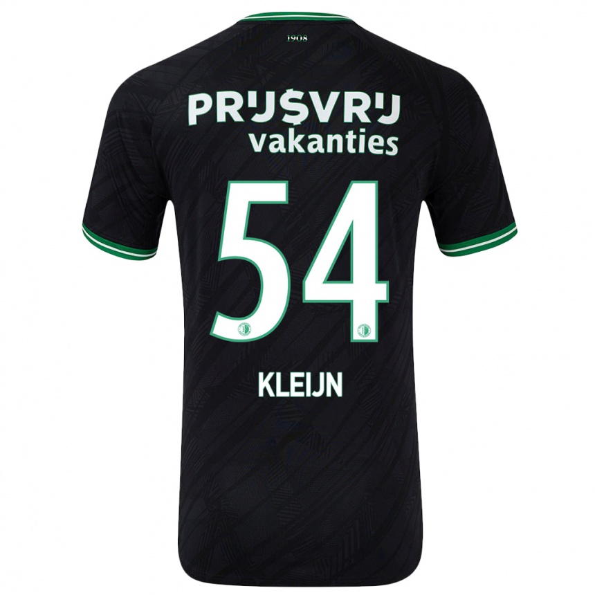 Niño Fútbol Camiseta Mike Kleijn #54 Negro Verde 2ª Equipación 2024/25 Argentina