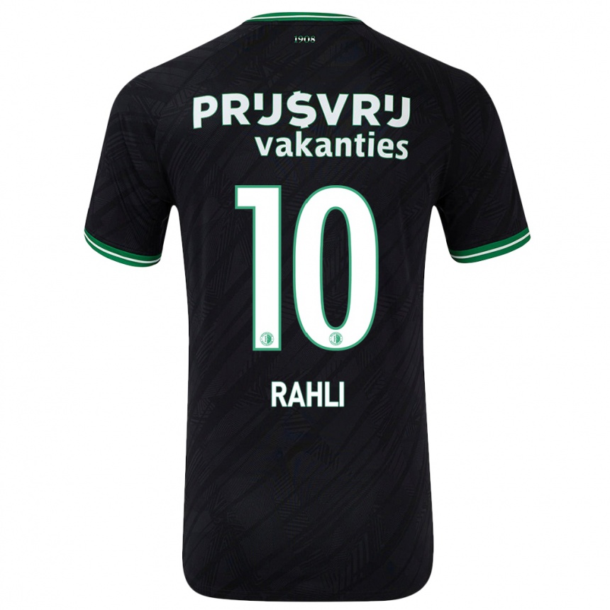 Niño Fútbol Camiseta Khalid Rahli #10 Negro Verde 2ª Equipación 2024/25 Argentina