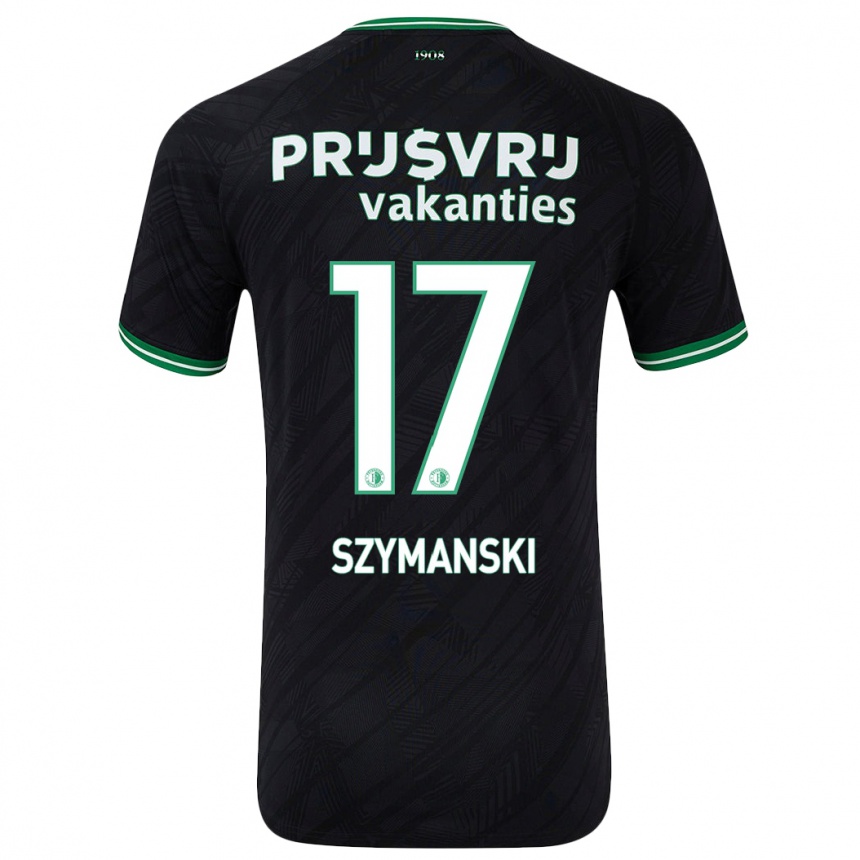 Niño Fútbol Camiseta Sebastian Szymanski #17 Negro Verde 2ª Equipación 2024/25 Argentina