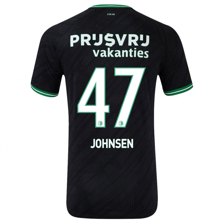 Niño Fútbol Camiseta Mikael Torset Johnsen #47 Negro Verde 2ª Equipación 2024/25 Argentina