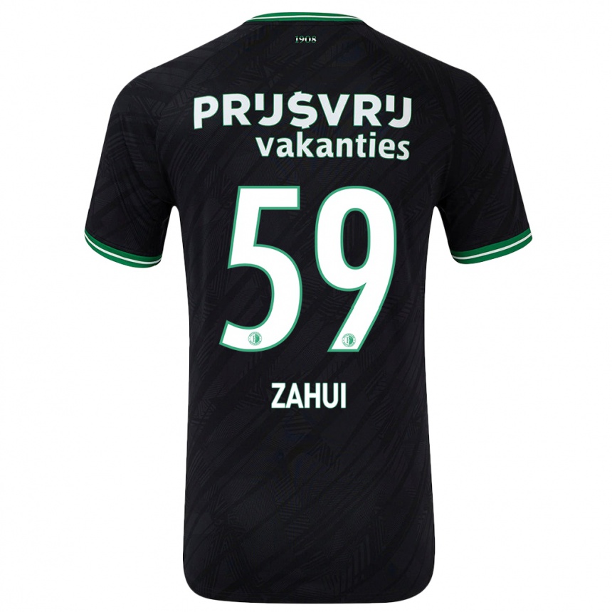 Niño Fútbol Camiseta Nesta Zahui #59 Negro Verde 2ª Equipación 2024/25 Argentina