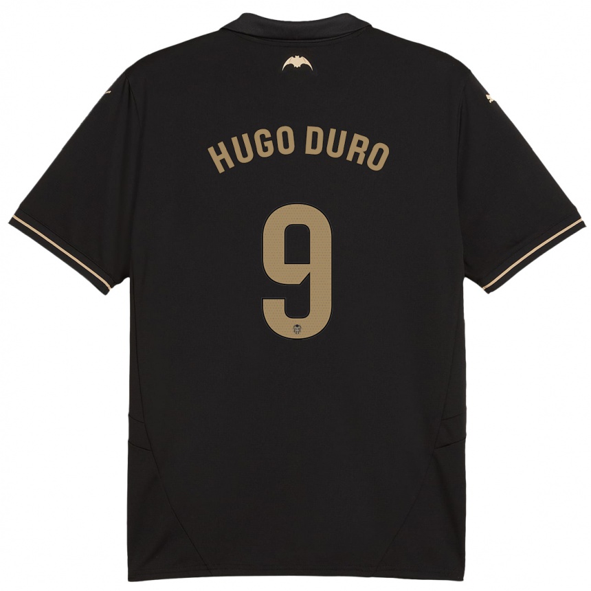 Niño Fútbol Camiseta Hugo Duro #9 Negro 2ª Equipación 2024/25 Argentina