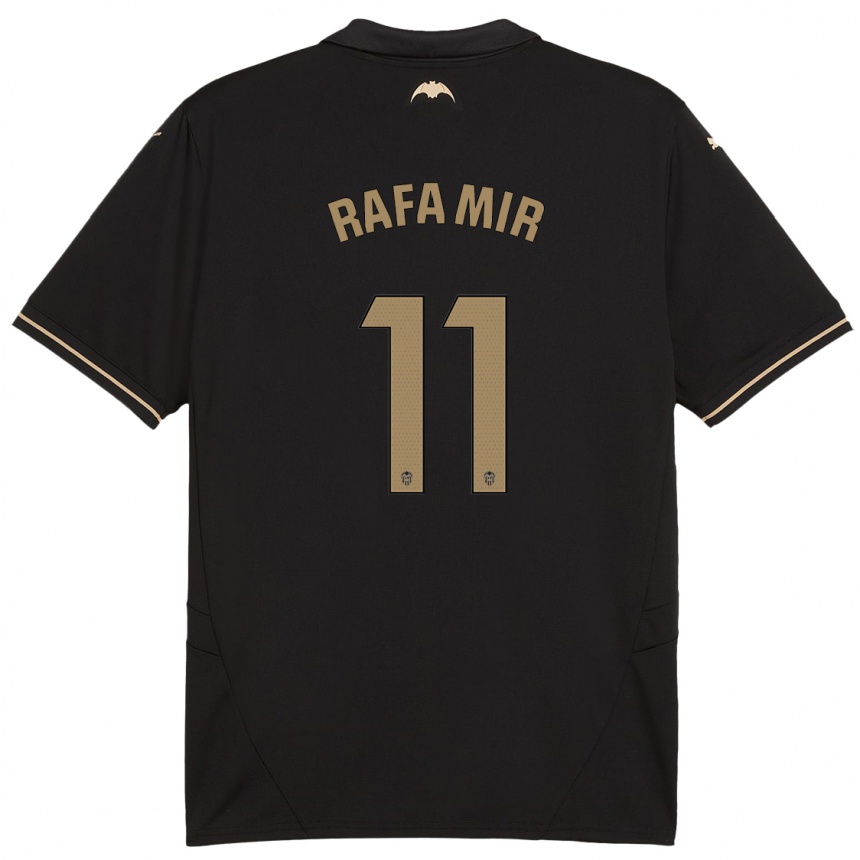 Niño Fútbol Camiseta Rafa Mir #11 Negro 2ª Equipación 2024/25 Argentina