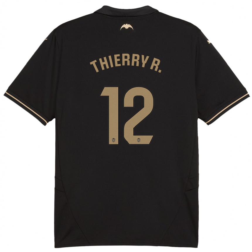 Niño Fútbol Camiseta Thierry Correia #12 Negro 2ª Equipación 2024/25 Argentina