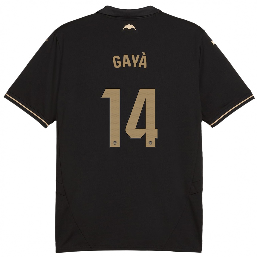 Niño Fútbol Camiseta José Gayà #14 Negro 2ª Equipación 2024/25 Argentina