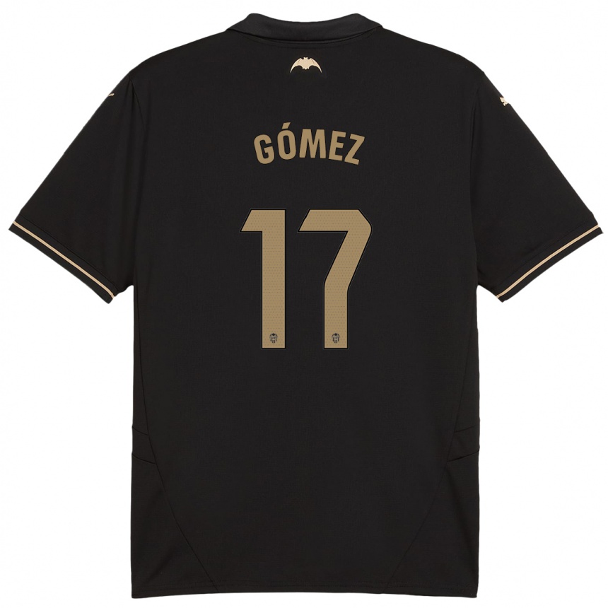 Niño Fútbol Camiseta Dani Gómez #17 Negro 2ª Equipación 2024/25 Argentina