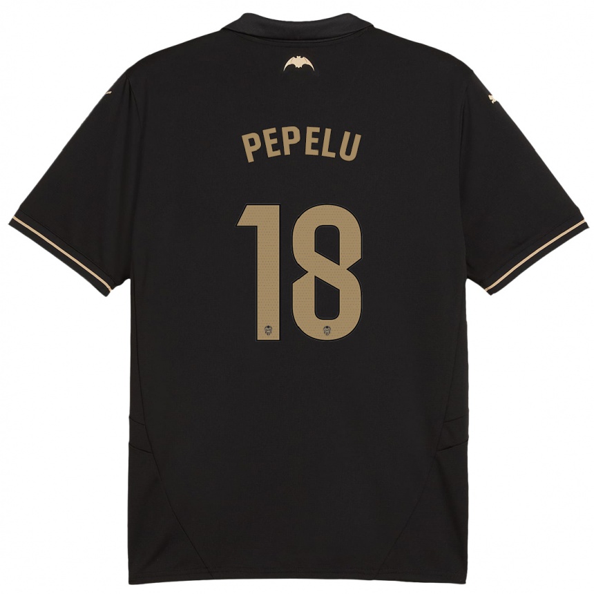 Niño Fútbol Camiseta Pepelu #18 Negro 2ª Equipación 2024/25 Argentina