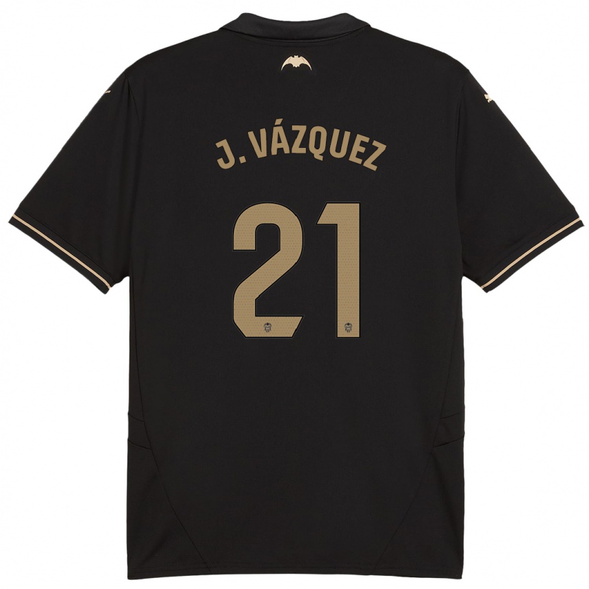 Niño Fútbol Camiseta Jesús Vázquez #21 Negro 2ª Equipación 2024/25 Argentina