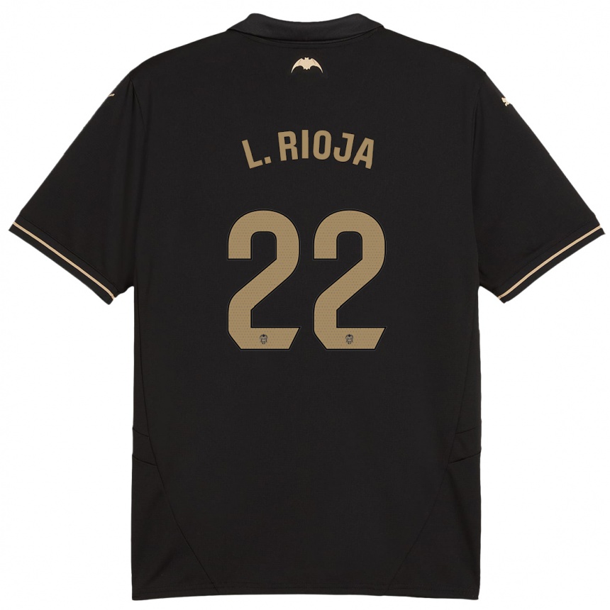 Niño Fútbol Camiseta Luis Rioja #22 Negro 2ª Equipación 2024/25 Argentina