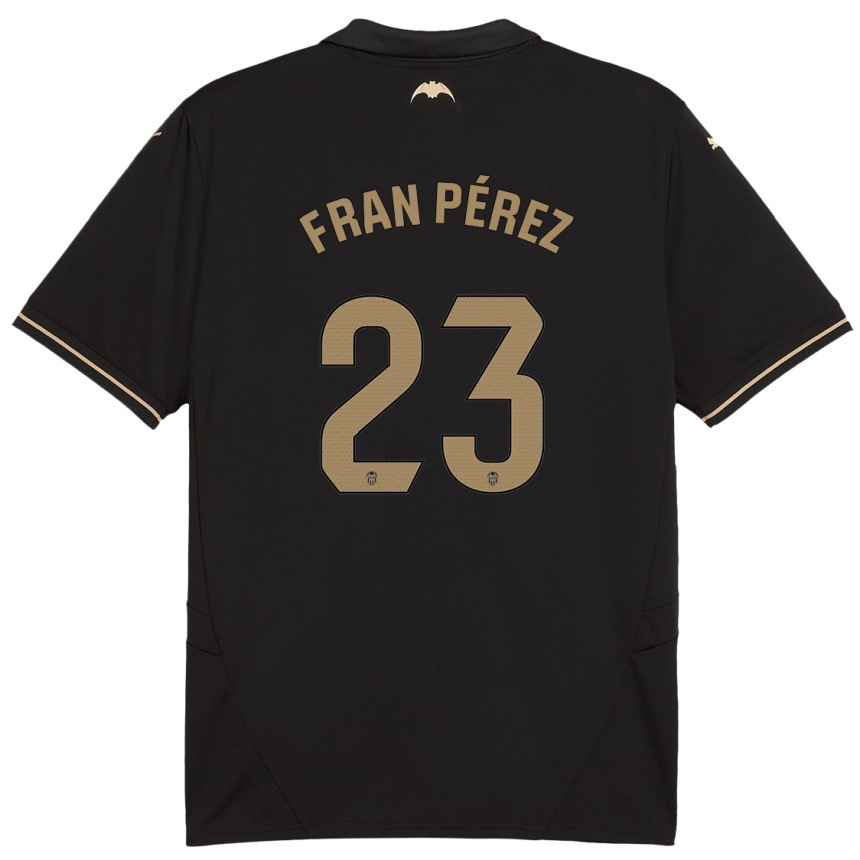 Niño Fútbol Camiseta Fran Pérez #23 Negro 2ª Equipación 2024/25 Argentina