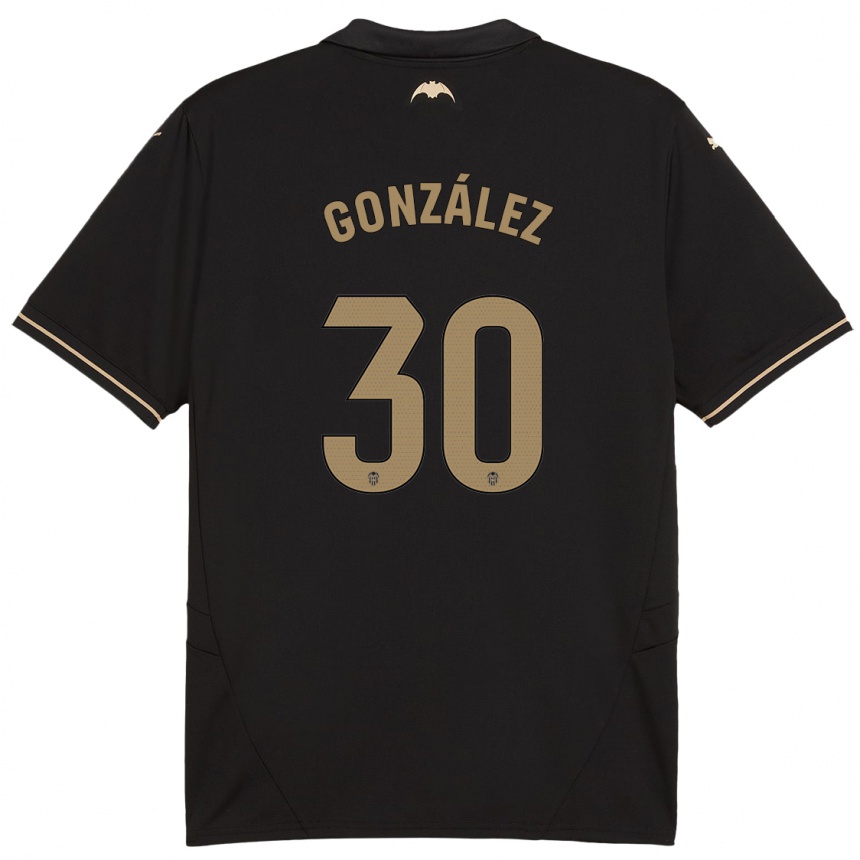 Niño Fútbol Camiseta Hugo González #30 Negro 2ª Equipación 2024/25 Argentina