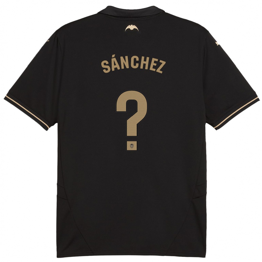 Niño Fútbol Camiseta Dani Sánchez #0 Negro 2ª Equipación 2024/25 Argentina