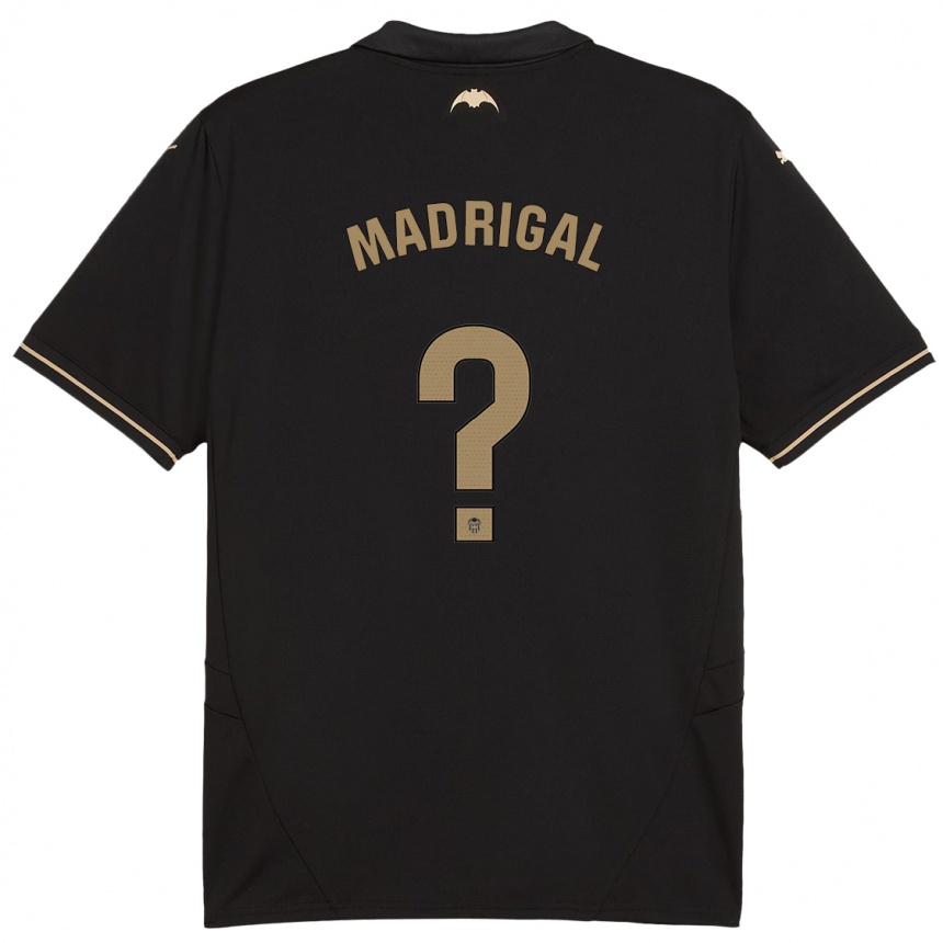 Niño Fútbol Camiseta Warren Madrigal #0 Negro 2ª Equipación 2024/25 Argentina