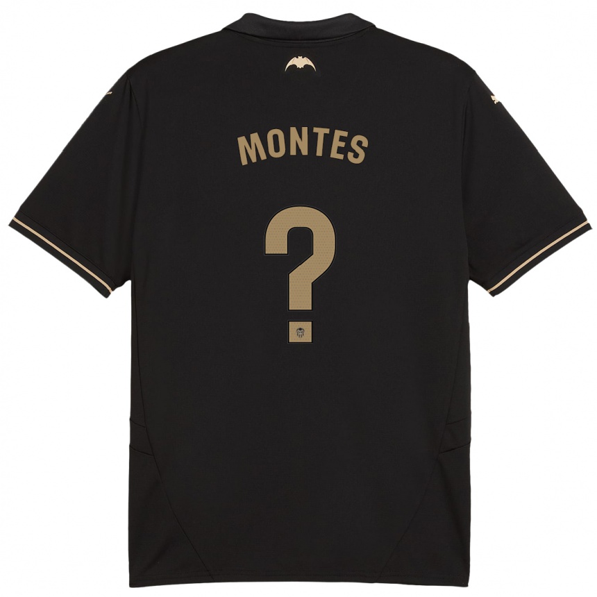 Niño Fútbol Camiseta Jan Montes #0 Negro 2ª Equipación 2024/25 Argentina