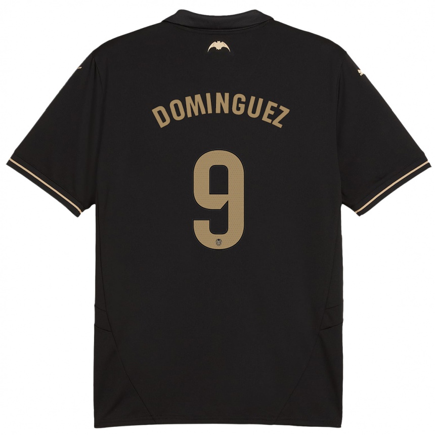 Niño Fútbol Camiseta Mario Dominguez #9 Negro 2ª Equipación 2024/25 Argentina