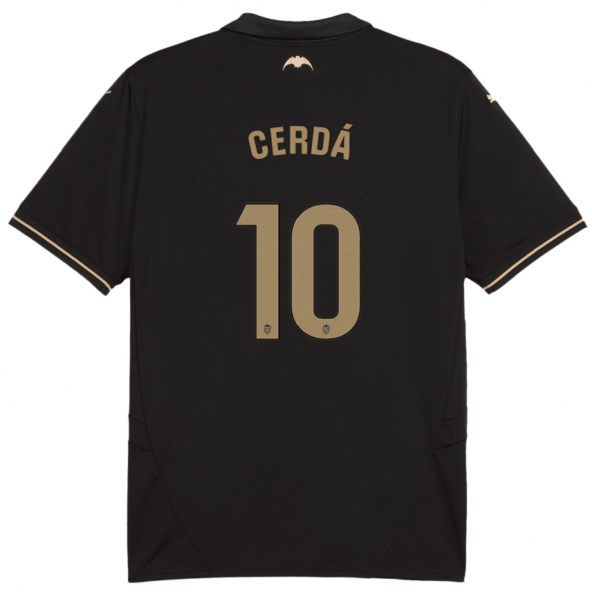 Niño Fútbol Camiseta Alex Cerdá #10 Negro 2ª Equipación 2024/25 Argentina