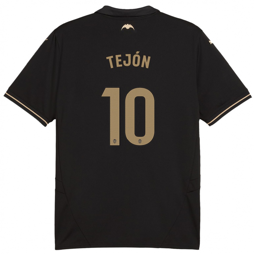 Niño Fútbol Camiseta Martín Tejón #10 Negro 2ª Equipación 2024/25 Argentina