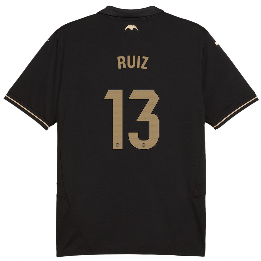 Niño Fútbol Camiseta Nil Ruiz #13 Negro 2ª Equipación 2024/25 Argentina