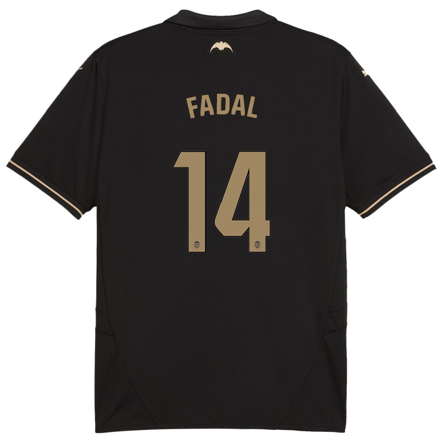 Niño Fútbol Camiseta Ali Fadal #14 Negro 2ª Equipación 2024/25 Argentina