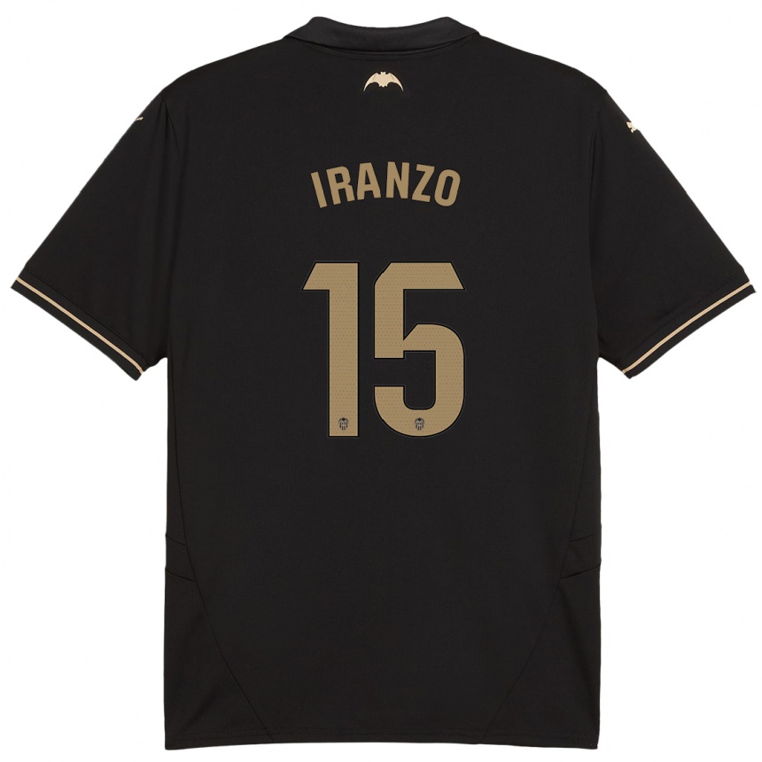 Niño Fútbol Camiseta Rubén Iranzo #15 Negro 2ª Equipación 2024/25 Argentina