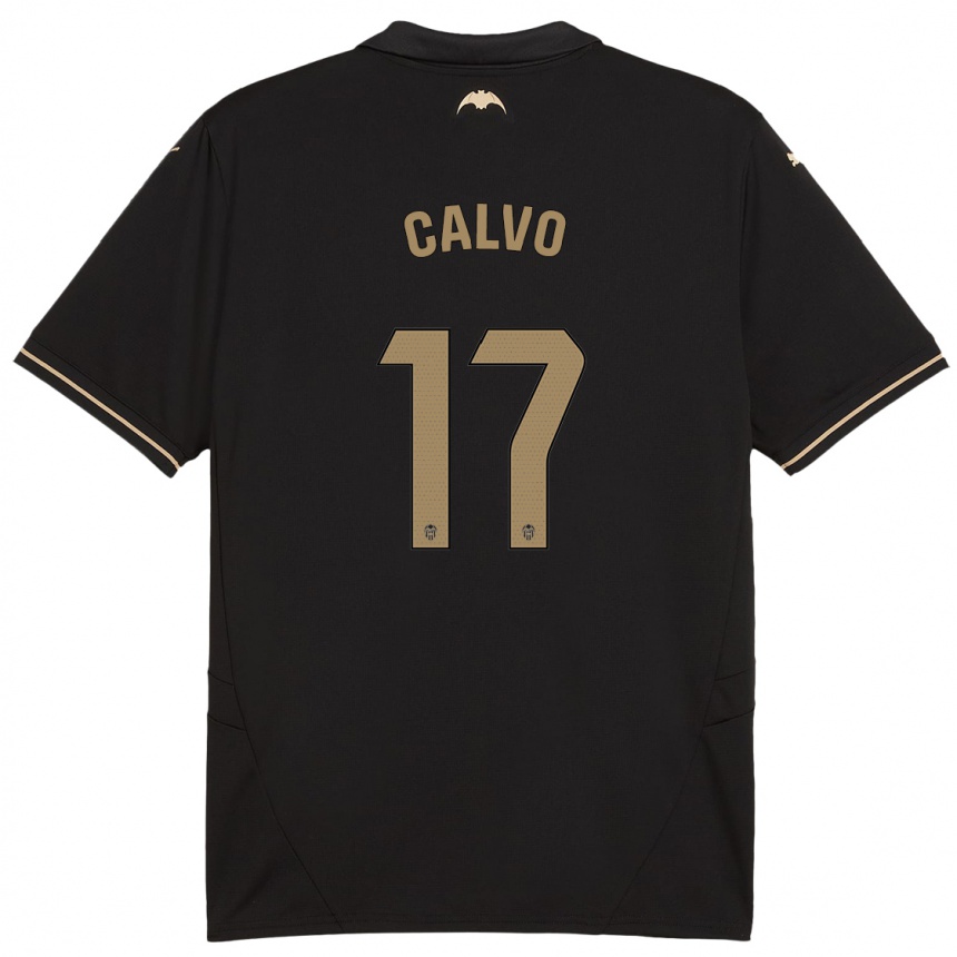 Niño Fútbol Camiseta Borja Calvo #17 Negro 2ª Equipación 2024/25 Argentina