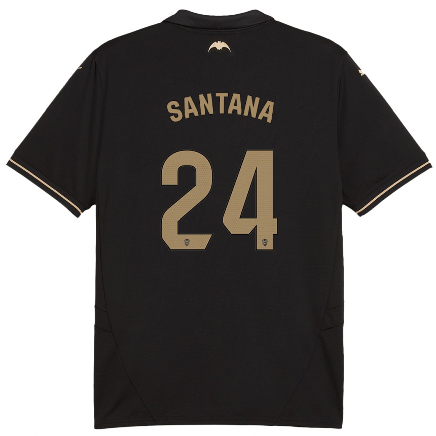 Niño Fútbol Camiseta Ismael Santana #24 Negro 2ª Equipación 2024/25 Argentina