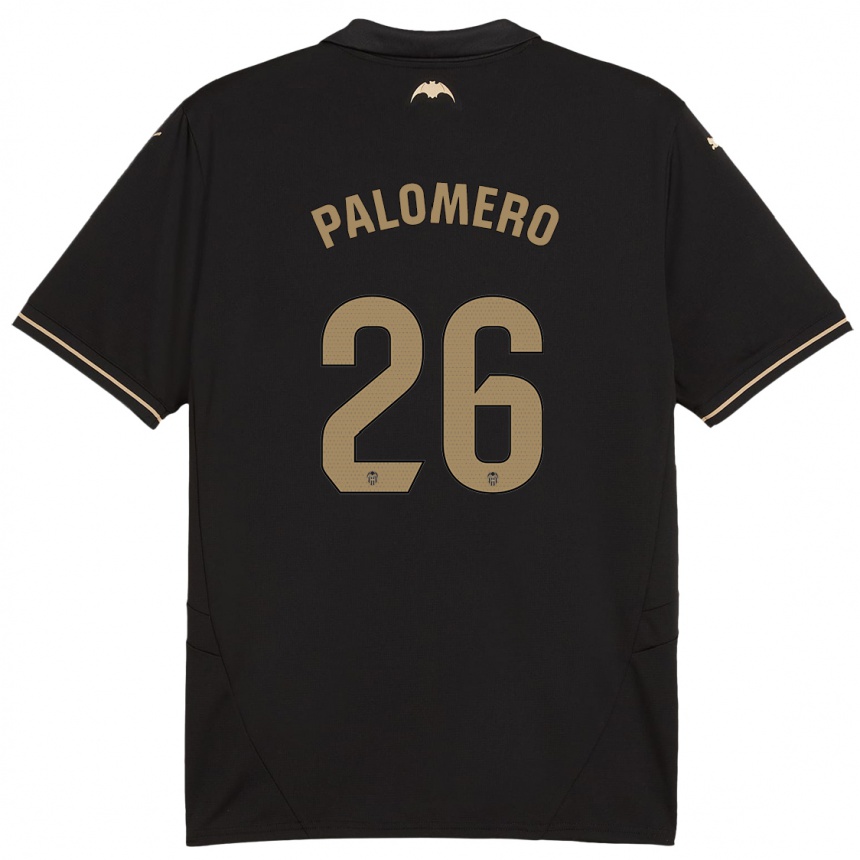 Niño Fútbol Camiseta Marc Palomero #26 Negro 2ª Equipación 2024/25 Argentina