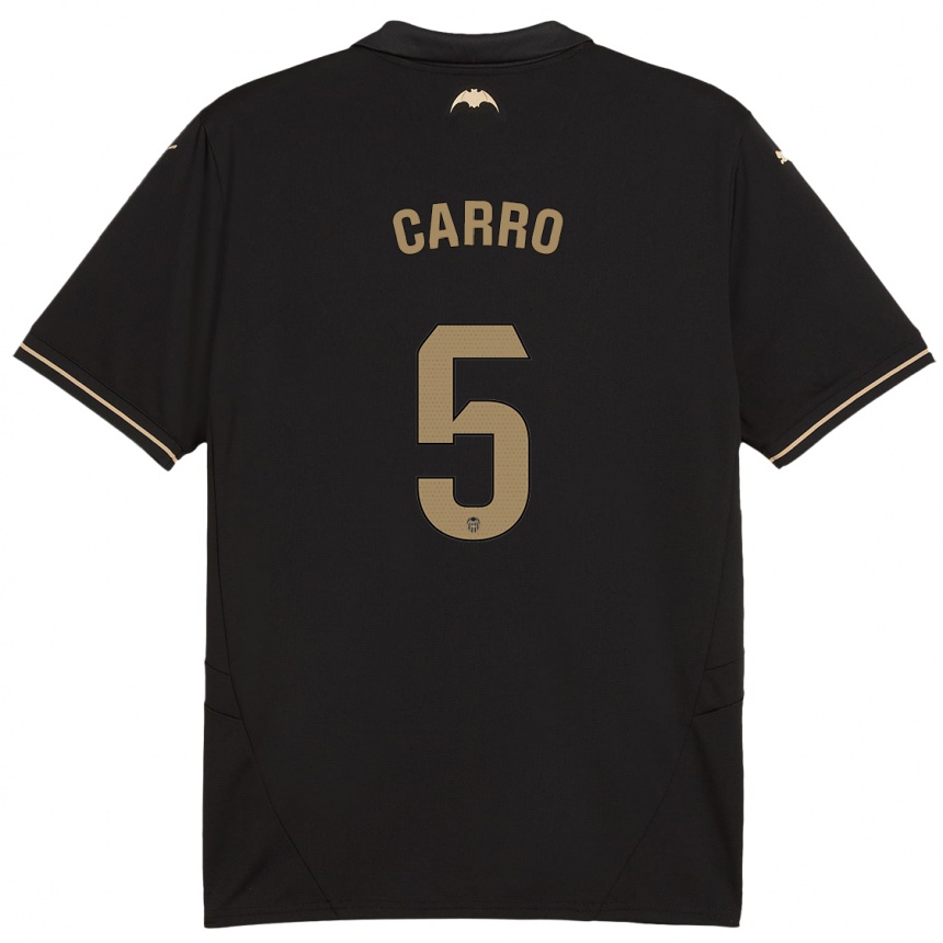 Niño Fútbol Camiseta Marta Carro #5 Negro 2ª Equipación 2024/25 Argentina