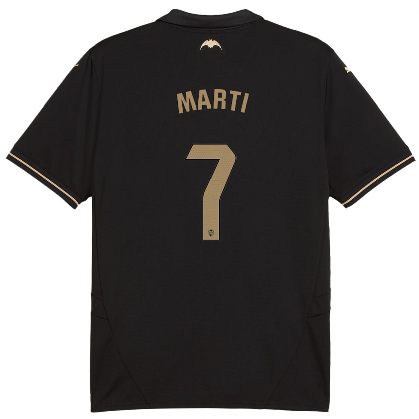 Niño Fútbol Camiseta Marina Martí #7 Negro 2ª Equipación 2024/25 Argentina